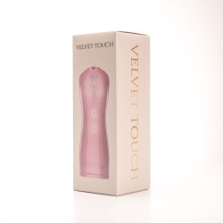 Velvet Touch masturbator pulsacyjny z wibracją oraz efektami dźwiękowymi wagina cyberskóra ładowany usb różowy