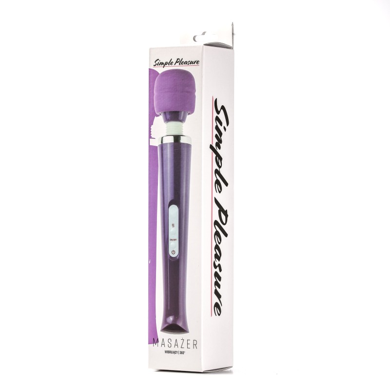 Simple Pleasure masażer kulowy magiczna różdżka ładowany usb fioletowy