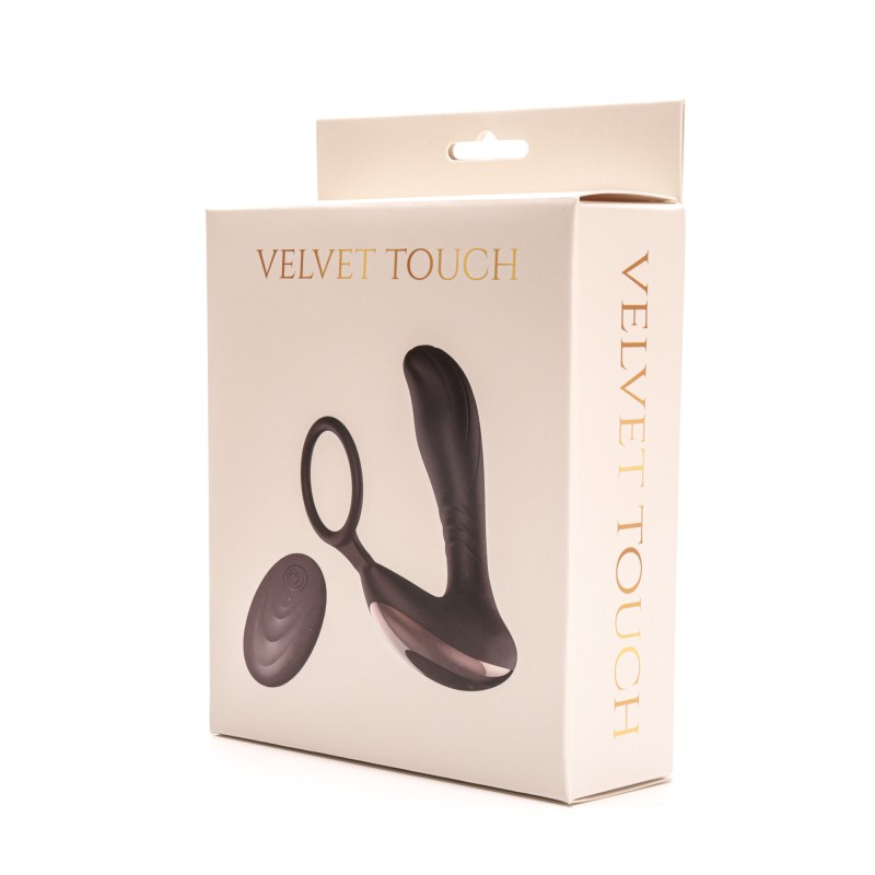 Velvet Touch masażer prostaty z pierścieniem zdalnie sterowany czarny