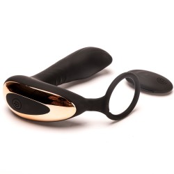 Velvet Touch masażer prostaty z pierścieniem zdalnie sterowany czarny