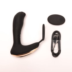 Velvet Touch masażer prostaty z pierścieniem zdalnie sterowany czarny