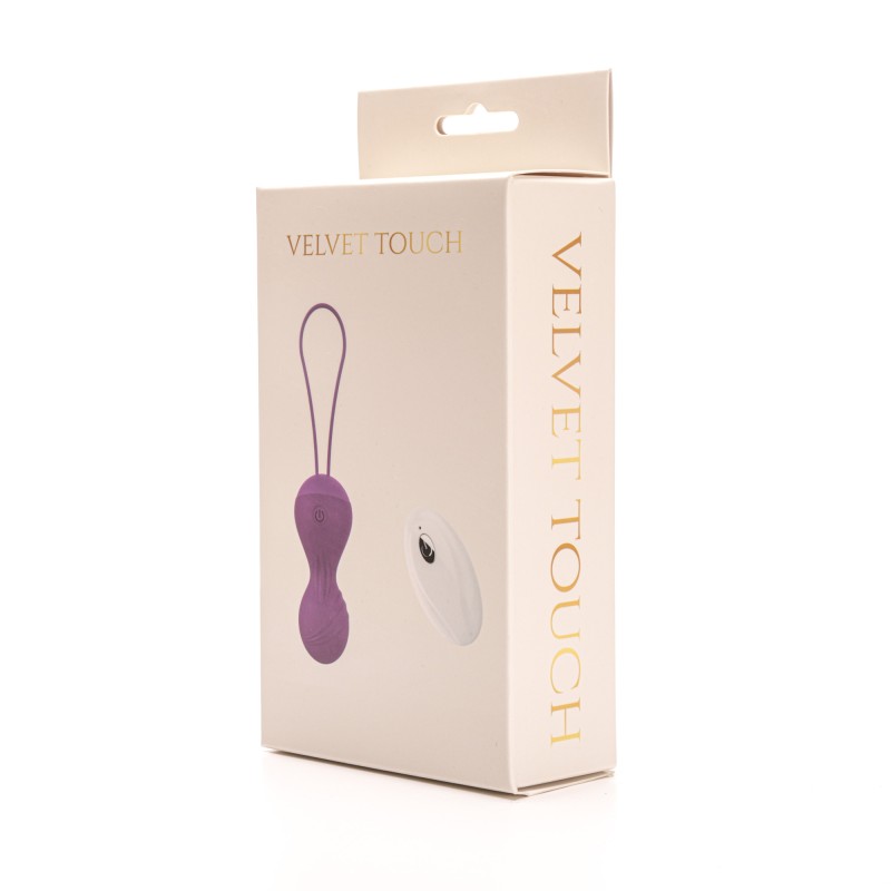 Velvet Touch kulki wibrujące sterowane zdalnie ładowane usb fioletowe