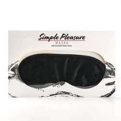 Simple Pleasure maska na oczy satynowa czarna