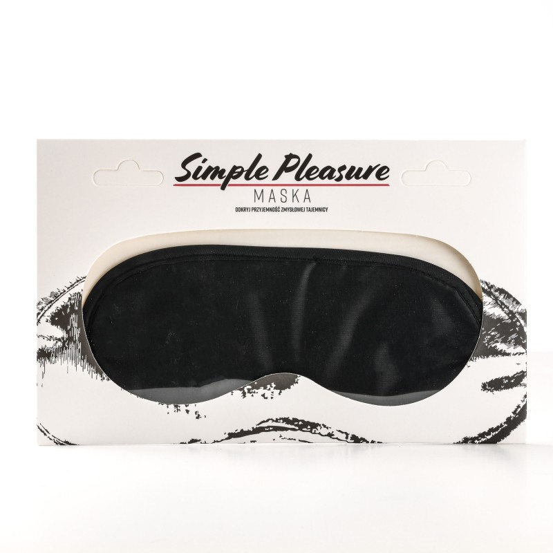 Simple Pleasure maska na oczy satynowa czarna