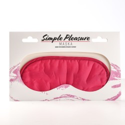 Simple Pleasure maska na oczy satynowa różowa
