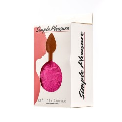 Simple Pleasure korek analny silikonowy różowy rozmiar s króliczy ogonek