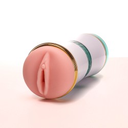 Velvet Touch masturbator dwustronny wagina usta cyberskóra biały