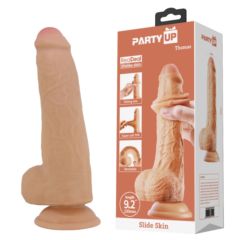 Party Up dildo cyberskóra kolor cielisty 23 cm Thomas