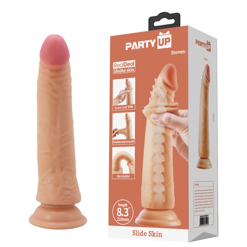 Party Up dildo cyberskóra kolor cielisty 21 cm Steven