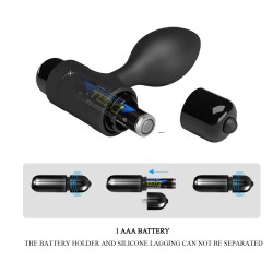 Party Up korek analny wibrujący silikonowy baterie kolor czarny Ken