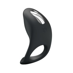 Party Up pierścień erekcyjny wibrujący silikonowy ładowany usb kolor czarny King