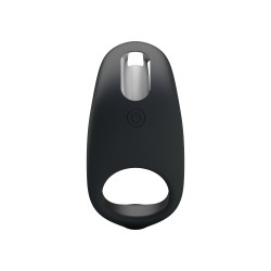 Party Up pierścień erekcyjny wibrujący silikonowy ładowany usb kolor czarny King