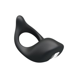 Party Up pierścień erekcyjny wibrujący silikonowy ładowany usb kolor czarny King