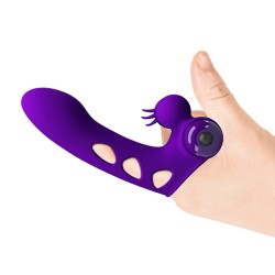 Party Up stymulator łechtaczki silikonowy baterie kolor fioletowy Mike