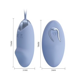 Party Up jajeczko wibrujące silikonowe sterowane zdalnie ładowane usb kolor niebieski Ivan