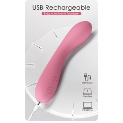 Party Up wibrator silikonowy ładowany usb kolor pudrowy róż John