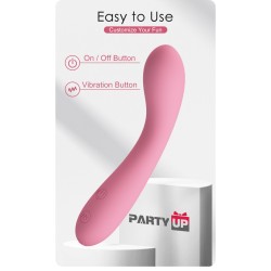 Party Up wibrator silikonowy ładowany usb kolor pudrowy róż John