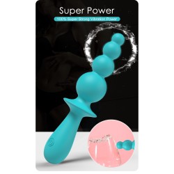 Party Up wibrator analny ładowany usb kolor turkusowy Evajane