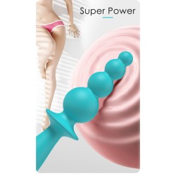 Party Up wibrator analny ładowany usb kolor turkusowy Evajane