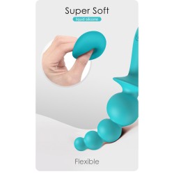 Party Up wibrator analny ładowany usb kolor turkusowy Evajane