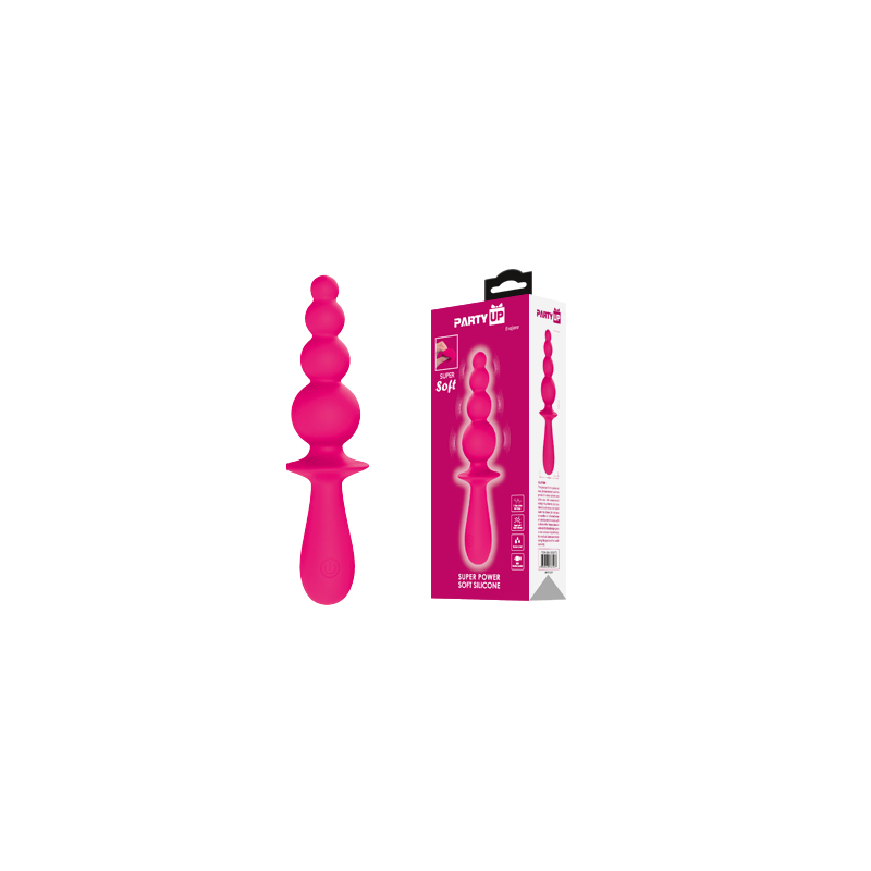 Party Up wibrator analny ładowany usb kolor różowy Evajane