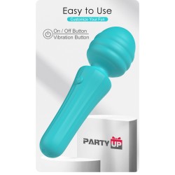 Party UP masażer kulowy magiczna różdżka ładowany usb kolor turkusowy Duuna