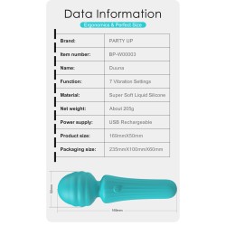 Party UP masażer kulowy magiczna różdżka ładowany usb kolor turkusowy Duuna
