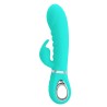 Party Up wibrator silikonowy typ króliczek ładowany usb kolor turkusowy Edward