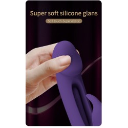 Party Up wibrator silikonowy typ króliczek ładowany usb kolor fioletowy David