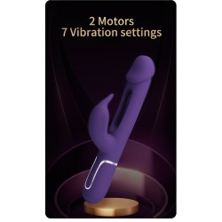 Party Up wibrator silikonowy typ króliczek ładowany usb kolor fioletowy David