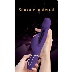 Party Up wibrator silikonowy typ króliczek ładowany usb kolor fioletowy David