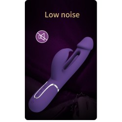 Party Up wibrator silikonowy typ króliczek ładowany usb kolor fioletowy David