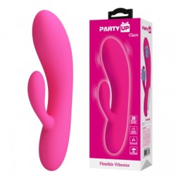 Party Up wibrator slikonowy typ króliczek ładowany usb kolor różowy Clare