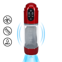 TechnoThrust - Automatic Waterproof Masturbator Pump - Metallic Red