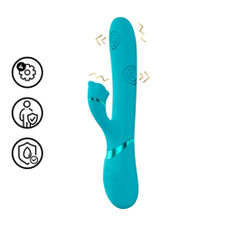 Fiore - G-Spot Air Wave Vibrating and Tapping Flared Clitoral Stimulator - Blue