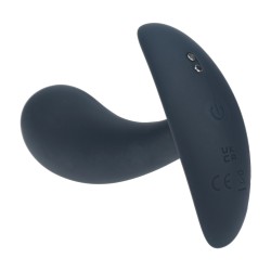 Vibrating Silicone Prostate Stimulator Anal Plug - S - Black