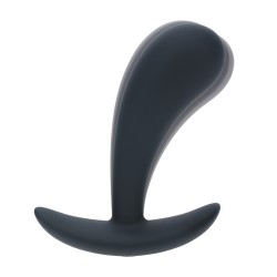 Vibrating Silicone Prostate Stimulator Anal Plug - S - Black