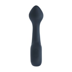 Vibrating Bulb Silicone Prostate Massager with Loop - Black