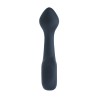 Vibrating Bulb Silicone Prostate Massager with Loop - Black