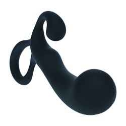 Bulb with Loop Silicone Prostate Massager - M - Black