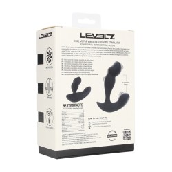 Dual Motor Remote Control Dual Motor Vibrating Liquid Silicone Prostate Stimulator - Black