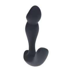 Dual Motor Remote Control Dual Motor Vibrating Liquid Silicone Prostate Stimulator - Black