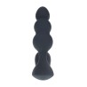Dual Motor Remote Control Beaded Vibrating Liquid Silicone Prostate Stimulator - Black