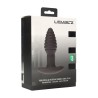Vibrating and Rotating Ribbed Silicone Anal Plug - Black