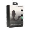 Vibrating and Rotating Silicone Anal Plug with Ball Stimulator - Black