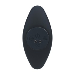 Tri Bulb Vibrating Silicone Anal Plug - Black