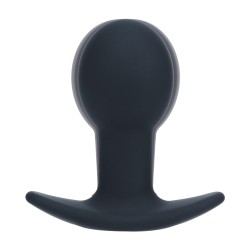 Single Bulb Vibrating Silicone Anal Plug - Black