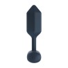 Hexagonal Vibrating Silicone Anal Plug - M - Black