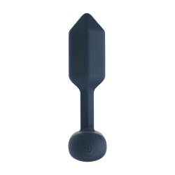 Hexagonal Vibrating Silicone Anal Plug - S - Black