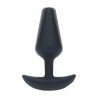 Classic Vibrating Silicone Anal Plug - M - Black
